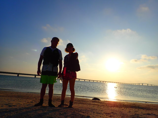 宮古島　サンセット　カップル
