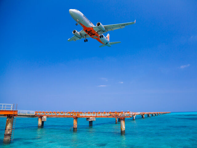 伊良部島　飛行機