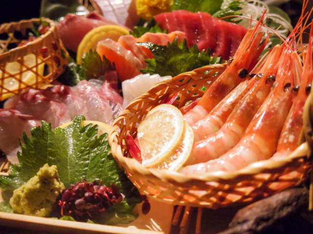 ディナー　刺身　魚