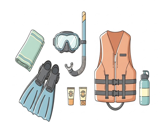 浮潛 須攜帶的物品