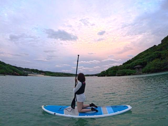 夕陽SUP獨木舟