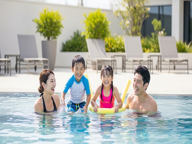 家族　プール