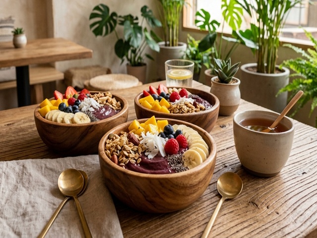 アサイーボウル　朝食