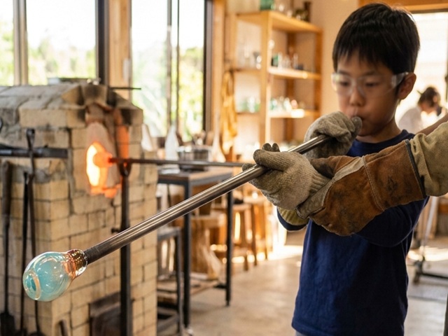 子供　ガラス体験